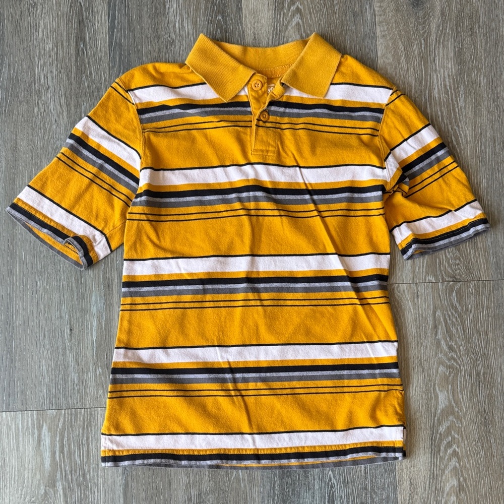 The Children's Place Yellow Striped Polo Shirt
